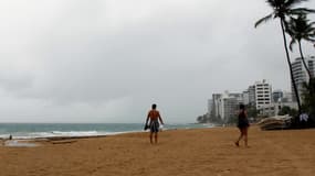 Une plage de Porto Rico, à l'approche d'Irma. 