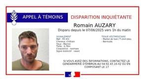 Romain Auzary, âgé de 43 ans, a disparu depuis vendredi 6 juin, après avoir participé à l'Outdoomix, au plan d'eau d'Embrun.