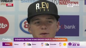 Remco Evenepoel victime d'une grosse chute à l'entraînement 