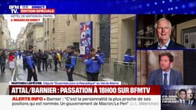 Mathieu Lefèvre se dit "très enthousiaste" après la nomination de Michel Barnier à Matignon