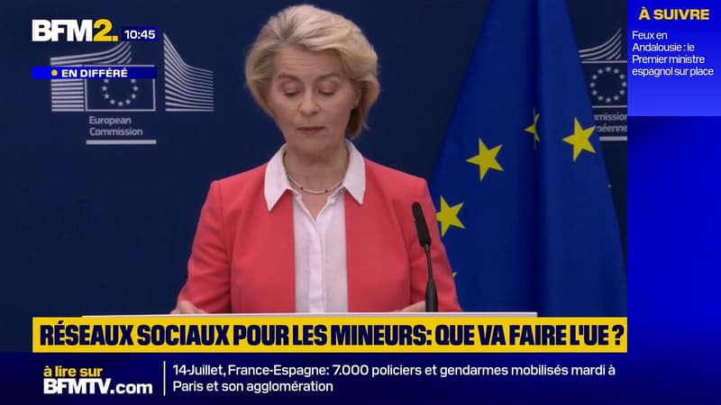 Réseaux sociaux : Ursula von der leyen appelle à des restrictions liées à l'âge sur les plateformes