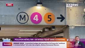 Pollution métro/RER: un niveau "élevé" dans 13 stations 