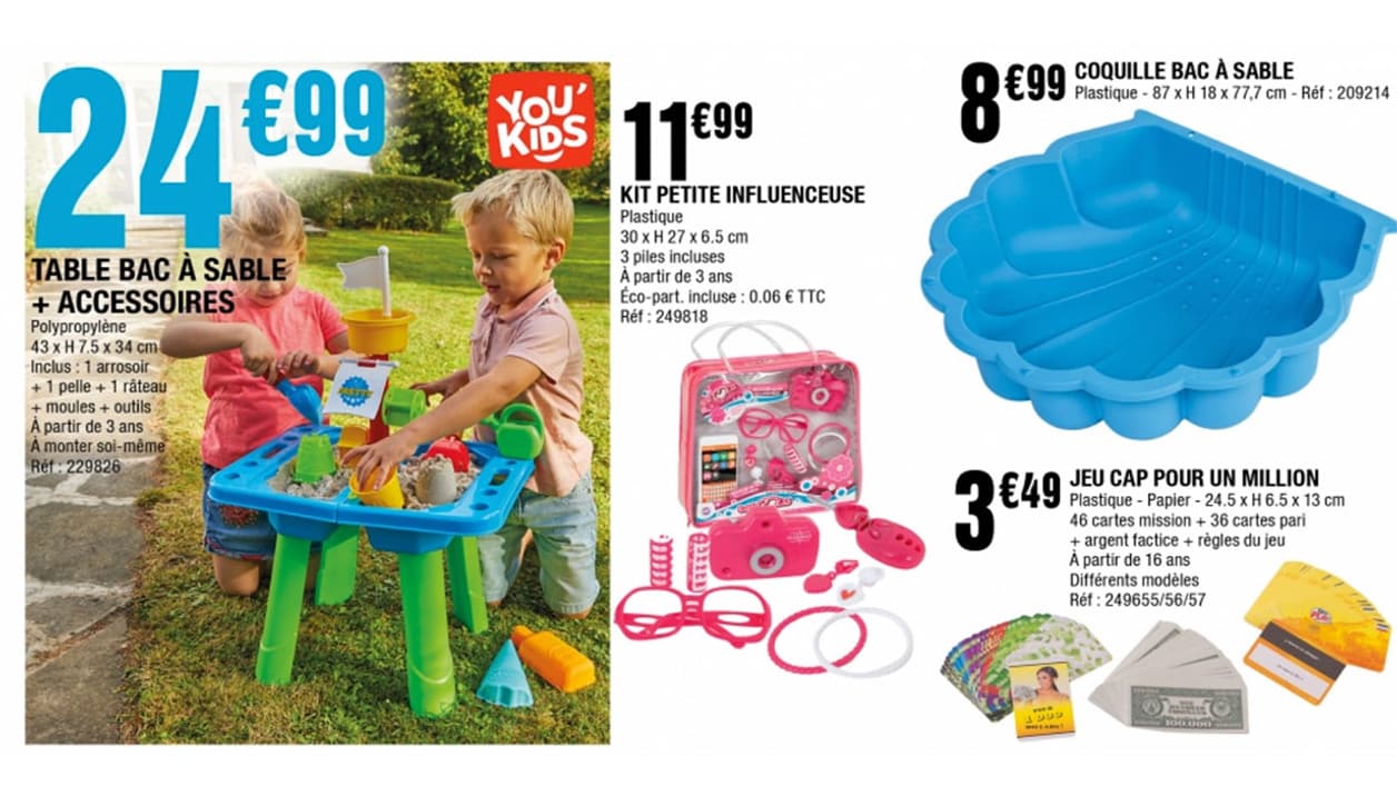 Le "kit petite influenceuse" proposé dans le catalogue de La Foir'Fouille