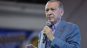 Recep Tayyip Erdogan s'exprimant à Ankara, en Turquie, le 24 mai 2023.