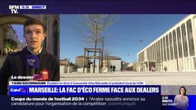 "Les étudiants ne se sentent pas en sécurité": Yann Soltermann (UNI Aix-Marseille) réagit à la fermeture de la faculté Colbert à Marseille, en raison des trafics de stupéfiants qui minent le quartier