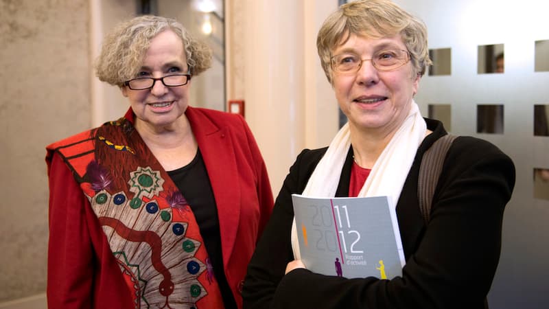 Marie-Françoise Marais (à gauche), présidente de la Hadopi et Mireille Imbert-Quaretta, présidente de la Commission de Protection des droits.