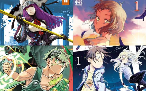 Détail des couvertures des mangas "Outlaw Players", "Wandering Soul", "Ripper" et "Nova"