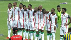 Les joueurs de la Mauritanie face à la Gambie, à Limbé (Cameroun) le 12 janvier 2022
