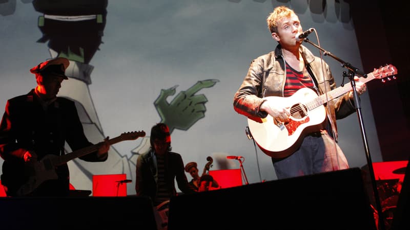 Damon Albarn et son groupe Gorillaz au Zénith de Paris en 2010.