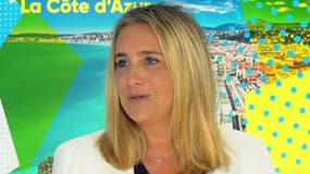 Alexandra Borchio-Fontimp, présidente de Côte d'Azur France Tourisme et sénatrice (LR) des Alpes-Maritimes, sur le plateau de BFM Nice Côte d'Azur le mardi 25 février.