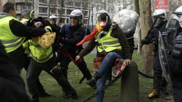 Manifestation de gilets jaunes à Bruxelles, le 8 décembre 2018