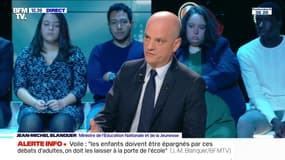 Blanquer: "Il n'y a pas d'augmentation des violences scolaires. C'est un fait stable, entre 20 et 30 faits par jour, mais nous voulons diminuer cela."