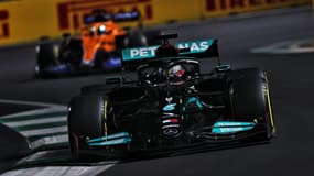 Lewis Hamilton lors des qualifications du GP d'Arabie saoudite