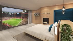 La suite offre une vue imprenable sur la pelouse
