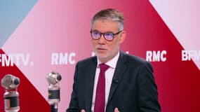 Olivier Faure, le Premier secrétaire du Parti socialiste, sur BFMTV-RMC le 8 décembre 2025.