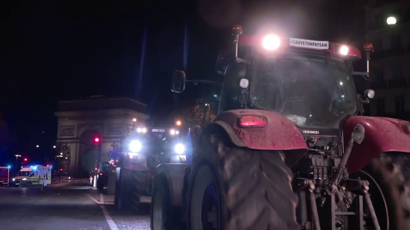 DIRECT. Les agriculteurs en colère manifestent à nouveau en tracteur à Paris, le cortège arrive place de l'Étoile