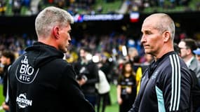 Ronan O'Gara et son homologue Stuart Lancaster