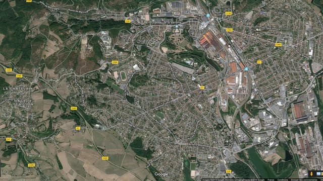 Vue aérienne du Creusot.