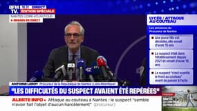 Attaque au couteau à Nantes: malgré le fait qu'il soit mineur, le suspect risque "la réclusion criminelle à perpétuité" s'il y a "préméditation"