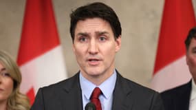 Justin Trudeau en conférence de presse à Ottawa, le 1er février 2025