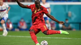 L'attaquant belge Romelu Lukaku auteur d'un doublé lors du match de groupes de l'Euro contre la Russie, le 12 juin 2021