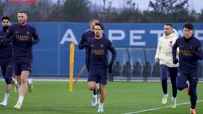 Les Parisiens à l'entraînement au Campus PSG