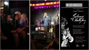 Laeticia Hallyday et ses filles à un concert rendant hommage à Johnny