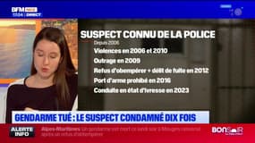 Gendarme tué à Mougins: le suspect déjà condamné dix fois