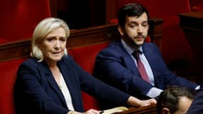 Marine Le Pen et Jean-Philippe Tanguy le 31 octobre 2024 à l'Assemblée nationale 