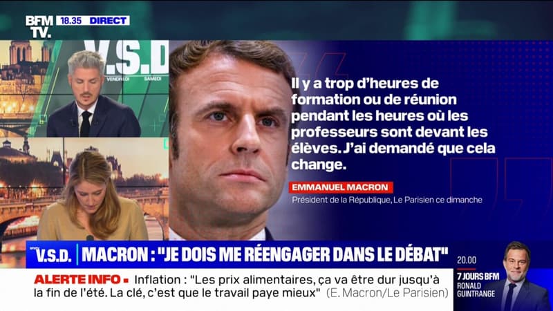Dans un échange avec des lecteurs du Parisien, Emmanuel Macron estime qu'il doit se 