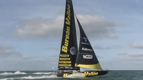 L'équipage Bureau Vallée de Louis Burton et Davy Beaudart sur la Transat Jacques Vabre