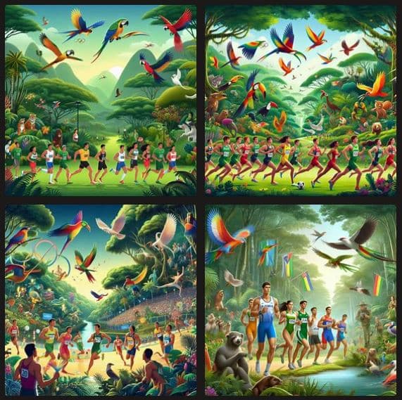 Dall-E imagine les JO en Amazonie