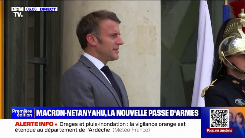 Nouvelle passe d'armes entre Emmanuel Macron et Benjamin Netanyahu sur la création d'Israël