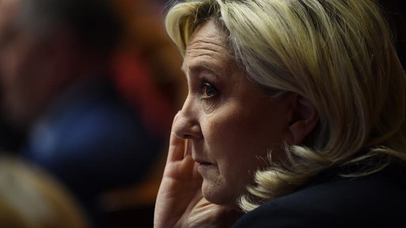 Marine Le Pen à l'Assemblée nationale le 9 février 