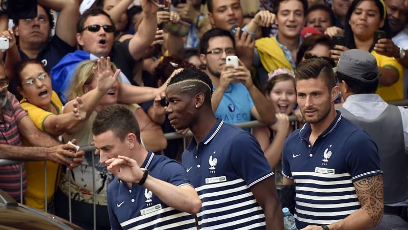 Laurent Koscielny, Paul Pogba et Olivier Giroud