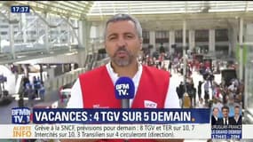 Départs en vacances : 4 TGV sur 5 prévus demain