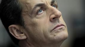Nicolas Sarkozy adressera ce week-end en Guyane ses voeux à la France d'Outre-mer, lors d'une visite de deux jours au goût de campagne électorale, à trois mois de l'élection présidentielle. /Photo prise le 1er janvier 2012/REUTERS/Charles Platiau