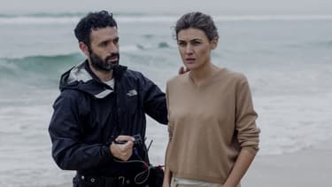 Le réalisateur Rodrigo Sorogoyen et l'actrice Marta Nieto sur le tournage de "Madre"