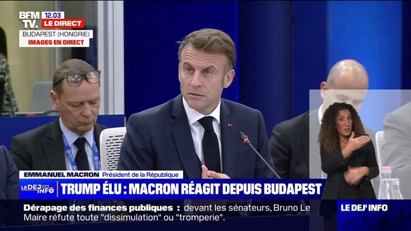 Emmanuel Macron depuis Budapest: 