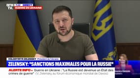 En direct du Forum de Davos, Zelensky appelle à des "sanctions maximales" contre la Russie