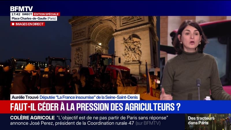 Colère agricole: "Ça fait dix ans que le président Macron aurait pu s'opposer à ce traité de Mercosur", pointe Aurélie Trouvé, députée LFI
