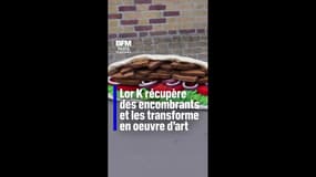 L'artiste Lor K crée des oeuvres d'art dans la rue avec des encombrants