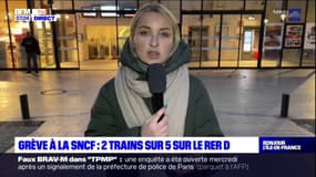 Grève à la SNCF: deux trains sur cinq sur le RER D ce jeudi
