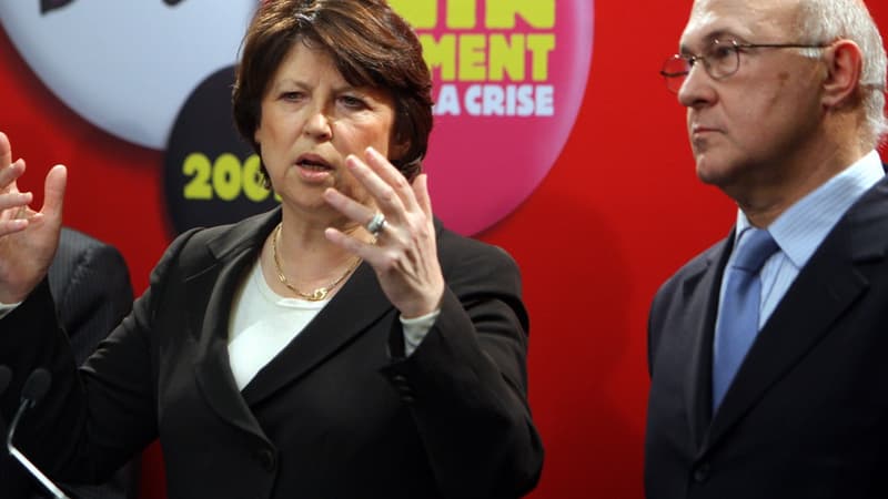 Martine Aubry et Michel Sapin, deux anciens ministres du Travail. 