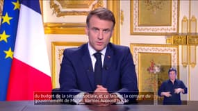 Emmanuel Macron depuis l'Élysée ce jeudi 5 décembre.