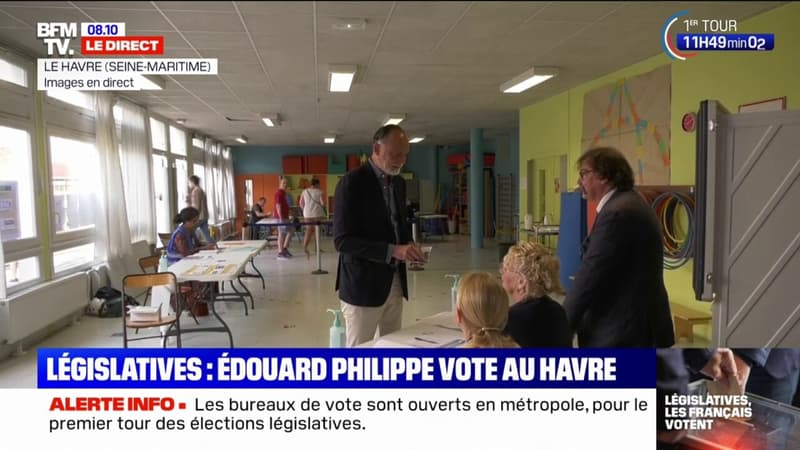 Législatives 2022: Édouard Philippe vote au Havre
