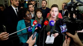 Plusieurs députés LFI dont Mathilde Panot et Danièle Obono à l'Assemblée nationale le 19 décembre 2023 