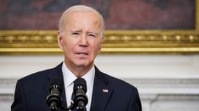Joe Biden lors d'une conférence de presse ce samedi 7 octobre