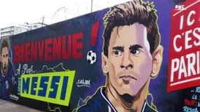 PSG : "Je voulais lui souhaiter la bienvenue" explique l'auteur de la fresque "Messi"