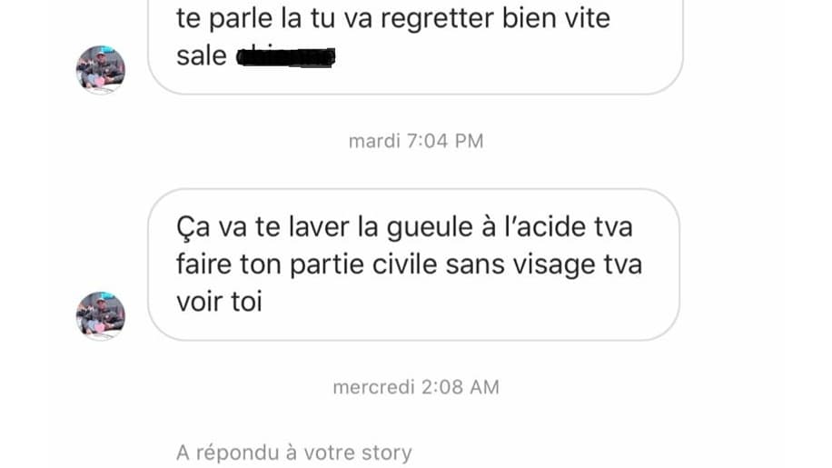 Capture d'un message reçu par Me Laure-Alice Bouvier. Capture d'un message reçu par Me Laure-Alice Bouvier.